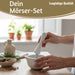 Keramik Mörser Stößel Set Weiß Ø 12cm kleiner Gewürzmörser Zerkleinerer