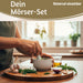 Keramik Mörser Stößel Set Weiß Ø 12cm kleiner Gewürzmörser Zerkleinerer