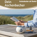 Sturmaschenbecher Anker 10x7,5cm Maritim Weiß Blau Windaschenbecher Aschenbecher