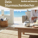 Sturmaschenbecher Anker 10x7,5cm Maritim Weiß Blau Windaschenbecher Aschenbecher