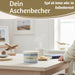 KI-generiertes Bild,Sturmaschenbecher Heimathafen 10x7,5cm Maritim Weiß Blau Windaschenbecher Aschenbecher