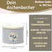 Sturmaschenbecher Meer-Weh 10x7,5cm Maritim Weiß Blau Windaschenbecher Aschenbecher