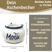 Sturmaschenbecher Moin 10x7,5cm Maritim Weiß Blau Windaschenbecher Aschenbecher