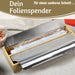 KI-generiertes Bild,2-fach Holz Folienspender Bambus Schubladen Alufolienspender Folienschneider