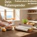 KI-generiertes Bild,2-fach Holz Folienspender Bambus Schubladen Alufolienspender Folienschneider