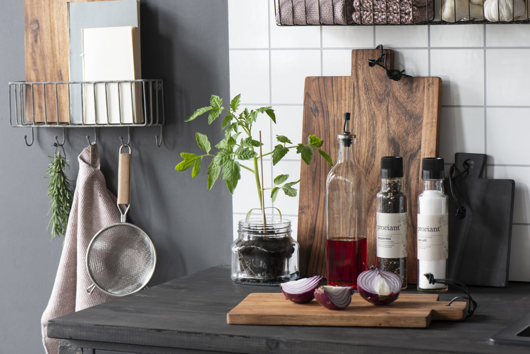 Holz Griffbrett Servierbrett 29cm Akazie Eckig Frühstücksbrett Küchenbrett