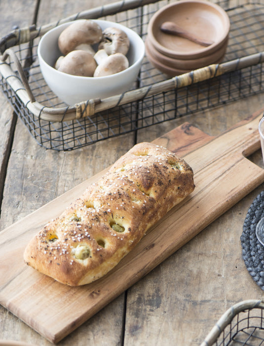 Holz Griffbrett Servierbrett 29cm Akazie Eckig Frühstücksbrett Küchenbrett