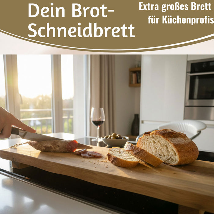 XL Vesperbrett Servierbrett 53cm Akazie Schneidebrett Serviertablett auf Füßen