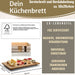 KI-generiertes Bild,XL Holz Schneidebrett Herdabdeckplatte 50x28cm Bambus Küchenbrett Holzbrett Saftrille