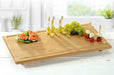 XL Holz Schneidebrett Herdabdeckplatte 50x28cm Bambus Küchenbrett Holzbrett Saftrille