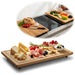 KI-generiertes Bild XL Holz Schneidebrett Herdabdeckplatte 50x28cm Bambus Küchenbrett Holzbrett Saftrille