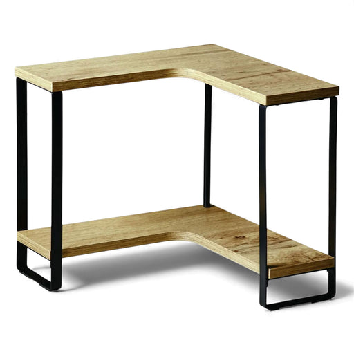 Küchenregal Eckregal Holz 30x30cm stehend 2 Ebenen Aufbewahrungsregal Gewürzregal