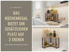 Küchenregal Eckregal Holz 30x30cm stehend 2 Ebenen Aufbewahrungsregal Gewürzregal