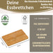 3x Holz Frühstücksbrett Essbrettchen 22x14cm Set Bambus Küchenbrett Holzbrett