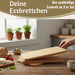 3x Holz Frühstücksbrett Essbrettchen 22x14cm Set Bambus Küchenbrett Holzbrett