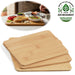 3x Holz Frühstücksbrett Essbrettchen 22x14cm Set Bambus Küchenbrett Holzbrett