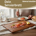 XL Holz Schneidebrett Akazie 40x26x1,5cm Saftrille Küchenbrett Tranchierbrett