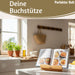 KI-generiertes Bild,Holz Kochbuchhalter Bambus 23x18cm Braun Tablett-Halterung für iPad´s