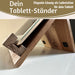 Holz Kochbuchhalter Bambus 23x18cm Braun Tablett-Halterung für iPad´s