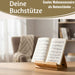 KI-generiertes Bild,Holz Kochbuchhalter Bambus 23x18cm Braun Tablett-Halterung für iPad´s
