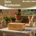 KI-generiertes Bild,Retro Holz Brotkasten Braun 30cm 2in1 mit Deckel Schneidebrett Brotbox