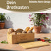 KI-generiertes Bild,Retro Holz Brotkasten Braun 30cm 2in1 mit Deckel Schneidebrett Brotbox