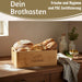 KI-generiertes Bild,Retro Holz Brotkasten Braun 30cm 2in1 mit Deckel Schneidebrett Brotbox