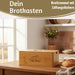 KI-generiertes Bild,Retro Holz Brotkasten Braun 30cm 2in1 mit Deckel Schneidebrett Brotbox