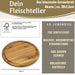 KI-generiertes Bild,XL Holz Fleischteller Servierteller 30cm Akazie Rund Schneidebrett Vesperbrett