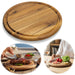 KI-generiertes Bild XL Holz Fleischteller Servierteller 30cm Akazie Rund Schneidebrett Vesperbrett