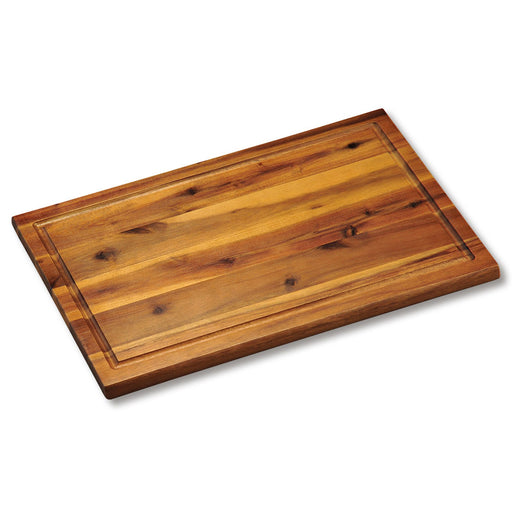 Profi Holz Schneidebrett Akazie 40x26x1,5cm Saftrille Küchenbrett Tranchierbrett