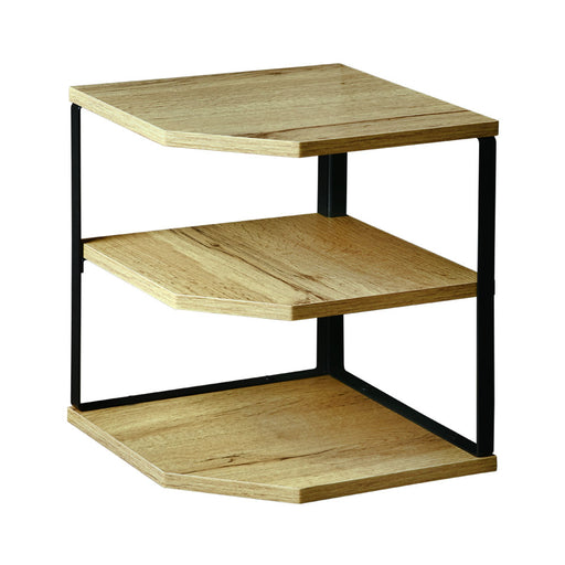 Küchenregal Eckregal Holz 27x25cm Metall stehend Aufbewahrungsregal Gewürzregal