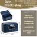 Vintage Brotkasten Blau 30cm Metall mit Deckel Retro Brotbox Aufbewahrungskorb
