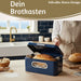 Vintage Brotkasten Blau 30cm Metall mit Deckel Retro Brotbox Aufbewahrungskorb