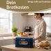 Vintage Brotkasten Blau 30cm Metall mit Deckel Retro Brotbox Aufbewahrungskorb