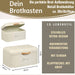 KI-generiertes Bild,Vintage Brotkasten Weiss Slogan Bread 30cm Metall mit Deckel Retro Brotbox Aufbewahrungskorb