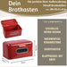 KI-generiertes Bild,Vintage Brotkasten Rot 30cm Metall mit Deckel Retro Brotbox Aufbewahrungskorb