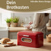 Vintage Brotkasten Rot 30cm Metall mit Deckel Retro Brotbox Aufbewahrungskorb