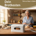 KI-generiertes Bild,Vintage Brotkasten Weiß 30cm Metall mit Deckel Retro Brotbox Aufbewahrungskorb