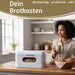 KI-generiertes Bild,Vintage Brotkasten Weiß 30cm Metall mit Deckel Retro Brotbox Aufbewahrungskorb