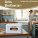 Vintage Brotkasten Weiß 30cm Metall mit Deckel Retro Brotbox Aufbewahrungskorb