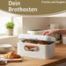 Vintage Brotkasten Weiß 30cm Metall mit Deckel Retro Brotbox Aufbewahrungskorb