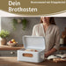KI-generiertes Bild,Vintage Brotkasten Weiß 30cm Metall mit Deckel Retro Brotbox Aufbewahrungskorb