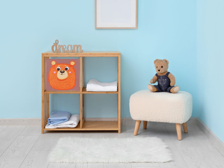 Kinder Aufbewahrungsbox Bär 30cm Faltbar Spielzeug Organizer für Ikea Kallax