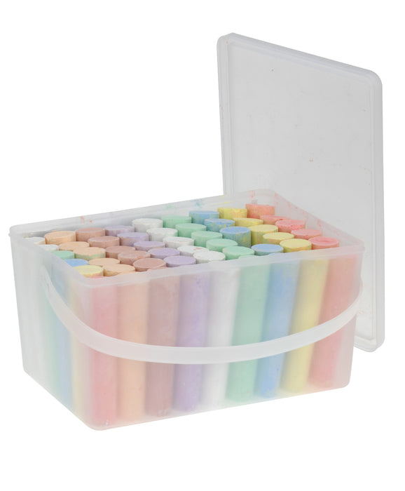 54x XL Straßenkreide 10cm Eimer Jumbo Straßenmalkreide Stifte Bunt Malkreide