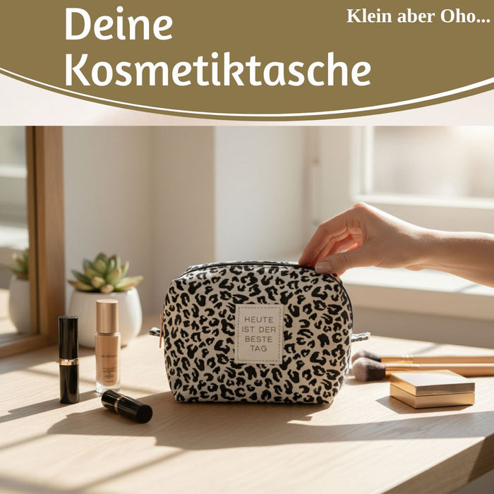 Kosmetiktasche Leo 14x11cm kleine Schminktasche Kulturtasche Waschtasche