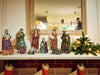 KI-generiertes Bild,Krippenfiguren Set 10 Figuren 13cm Traditionell Handbemalt Krippe Krippenset Xmas