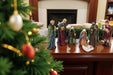 KI-generiertes Bild,Krippenfiguren Set 7 Figuren 12cm Traditionell Handbemalt Krippe Krippenset Xmas
