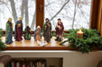 KI-generiertes Bild,Krippenfiguren Set 7 Figuren 12cm Traditionell Handbemalt Krippe Krippenset Xmas
