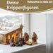 KI-generiertes Bild,Krippenfiguren Set 8 Figuren 11cm Traditionell Handbemalt Krippe Krippenset Xmas